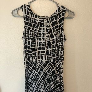 Black and white abstract dress